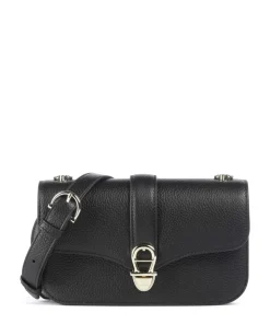 Elsa XS Umhängetasche genarbtes Rindsleder schwarz