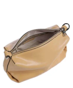 Elvira Lamb SF Verna S Umhängetasche genarbtes Leder beige