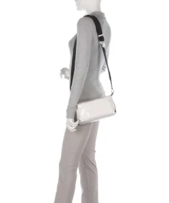 Elvira Paper Touch Crinkle S Umhängetasche fein genarbtes Leder weiß