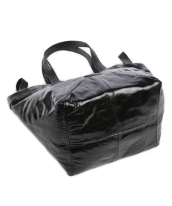 Elvira Paper Touch Crinkle S Handtasche fein genarbtes Leder schwarz