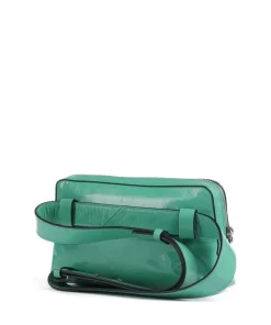 Elvira Paper Touch Crinkle Gürteltasche fein genarbtes Leder grün