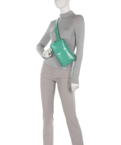 Elvira Paper Touch Crinkle Gürteltasche fein genarbtes Leder grün