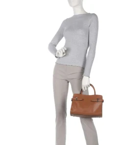 Emilie Handtasche fein genarbtes Rindsleder braun