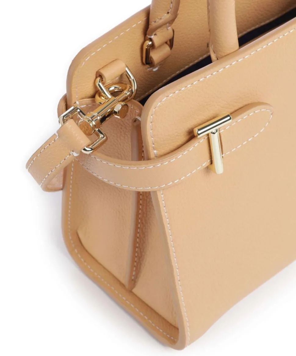 Emilie Handtasche genarbtes Leder natur