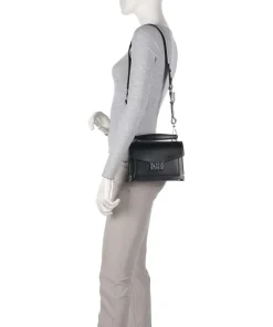 Emily Umhängetasche genarbtes Rindsleder schwarz