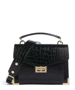 Emily Umhängetasche genarbtes Rindsleder schwarz