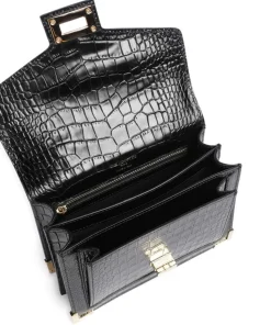 Emily Umhängetasche genarbtes Rindsleder schwarz