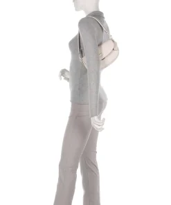 Emmy 23 Schultertasche fein genarbtes Leder weiß