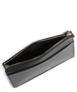 Empire Schultertasche genarbtes Leder schwarz