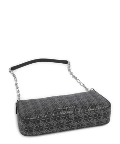 Empire Schultertasche Lederimitat schwarz