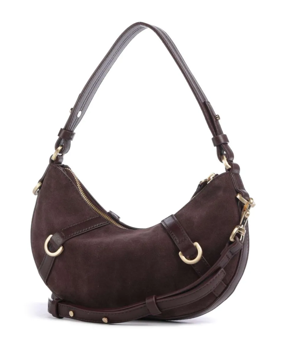 Enya Cozy Mini Schultertasche aufgerautes Leder wein