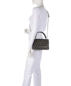 Erica Eco Schultertasche Lederimitat dunkelbraun