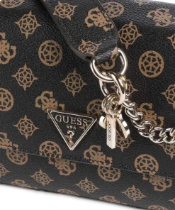 Erica Eco Schultertasche Lederimitat dunkelbraun