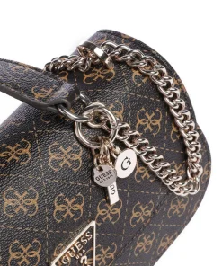 Erica Eco Schultertasche Lederimitat dunkelbraun