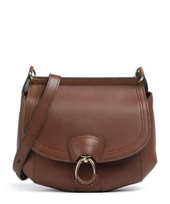 Erica Umhängetasche fein genarbtes Rindsleder dunkelbraun