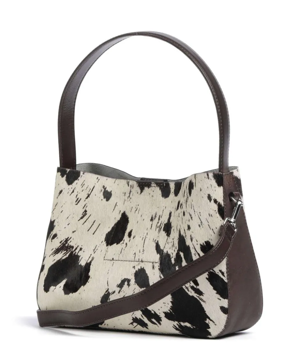 Esa Schultertasche Fell, fein genarbtes Rindsleder mehrfarbig