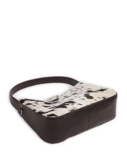 Esa Schultertasche Fell, fein genarbtes Rindsleder mehrfarbig