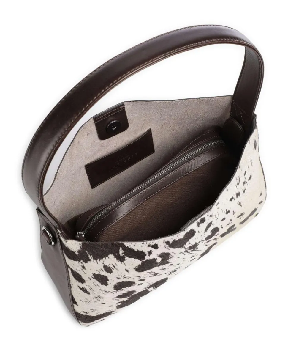 Esa Schultertasche Fell, fein genarbtes Rindsleder mehrfarbig