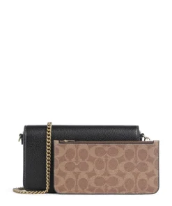 Essential Umhängetasche genarbtes Leder schwarz