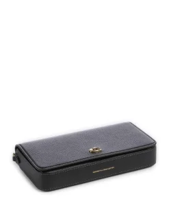 Essential Umhängetasche genarbtes Leder schwarz