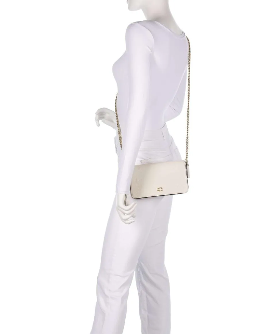 Essential Umhängetasche genarbtes Leder elfenbein