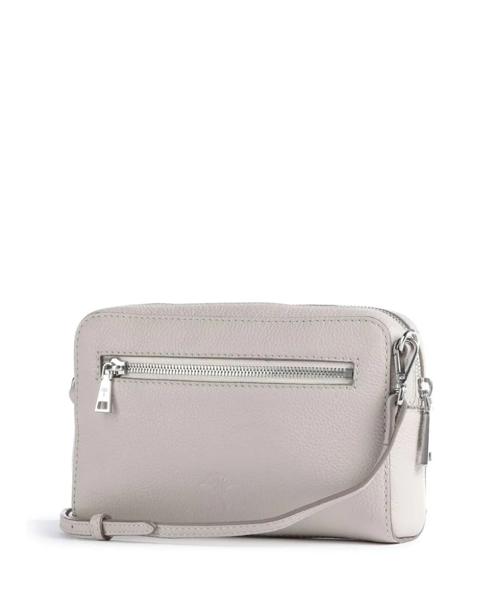 Estate Casta Umhängetasche genarbtes Leder hellgrau