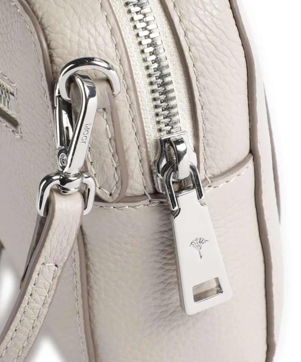 Estate Casta Umhängetasche genarbtes Leder hellgrau