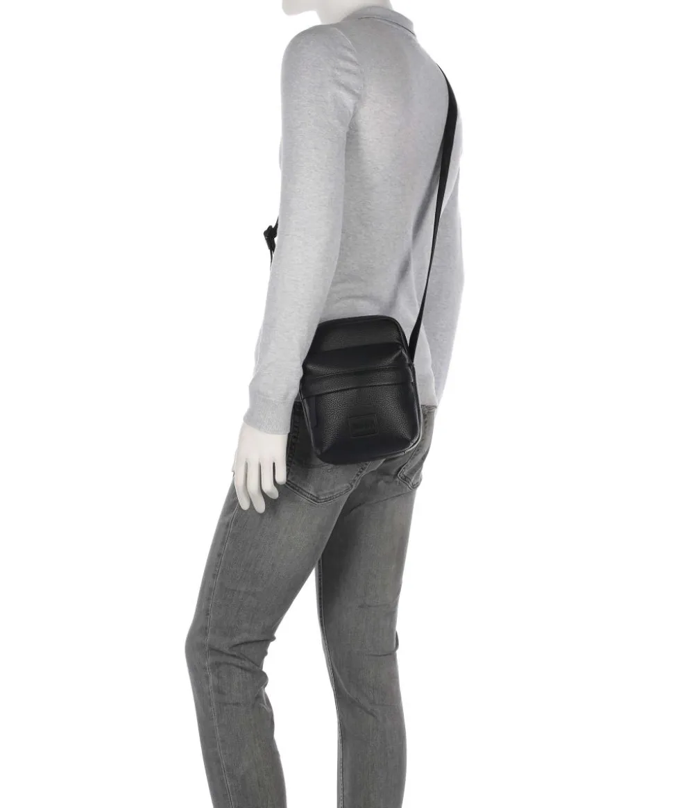 Ethon Umhängetasche Lederimitat schwarz