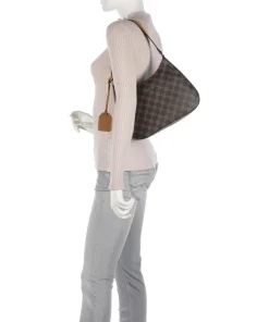 Euphoria Schultertasche Lederimitat dunkelbraun