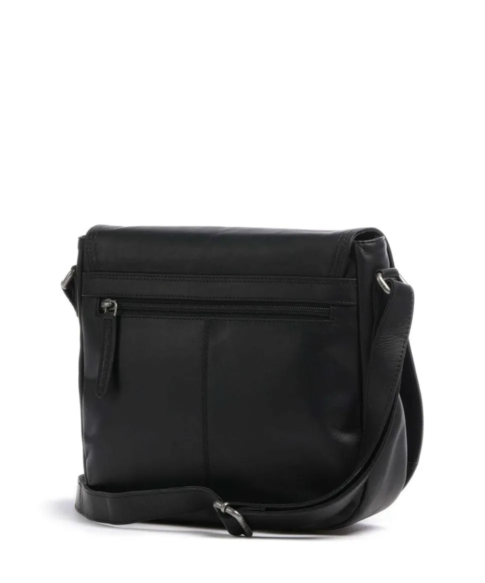 Everglades Umhängetasche Pull-Up Rindsleder schwarz