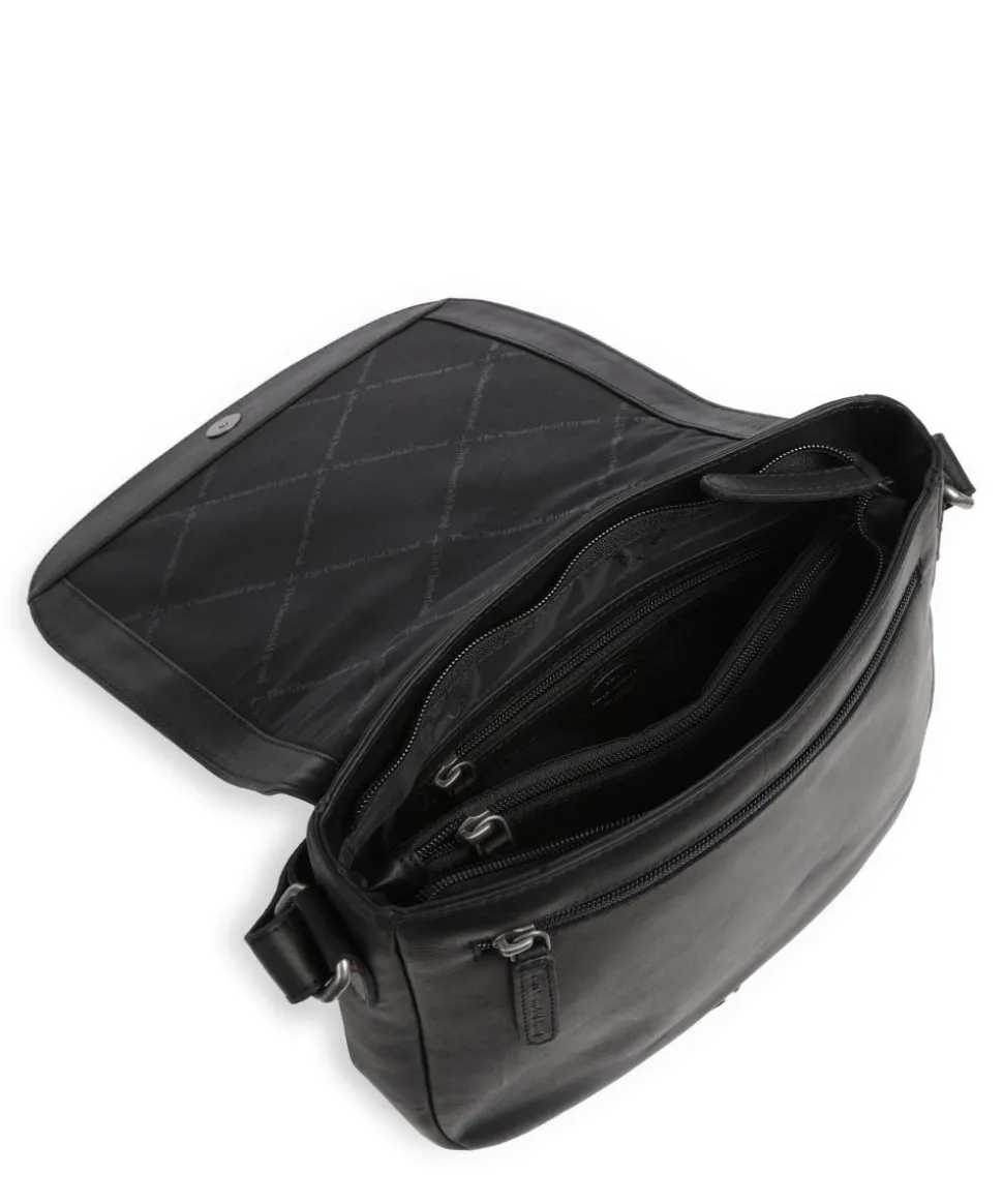 Everglades Umhängetasche Pull-Up Rindsleder schwarz