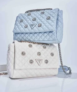 Everlee Schultertasche Lederimitat hellblau