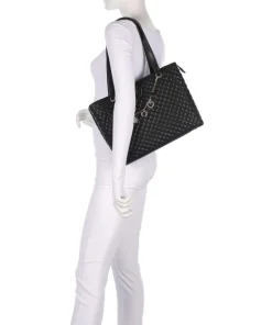 Everlee Shopper Lederimitat schwarz