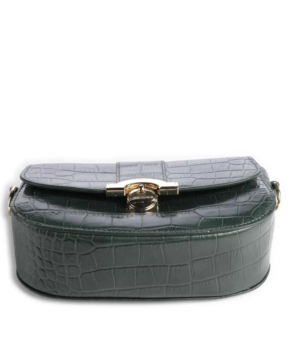 Exotic Croco CN Umhängetasche geprägtes Rindsleder dunkelgrün
