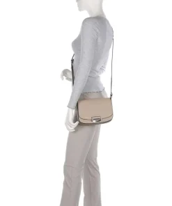 Ezra Calf Optic M Umhängetasche fein genarbtes Kalbsleder beige