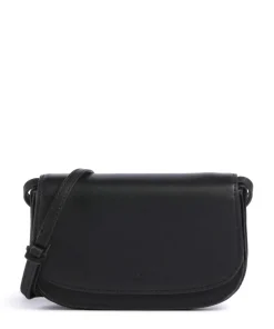 Ezra Calf Optic XS Umhängetasche fein genarbtes Leder schwarz