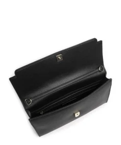 Fae Re Umhängetasche Lederimitat schwarz