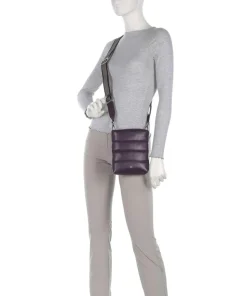 Falkland Umhängetasche fein genarbtes Leder aubergine