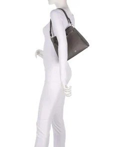 Farah M Beuteltasche genarbtes Rindsleder taupe