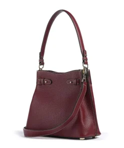 Farah M Beuteltasche genarbtes Rindsleder wein