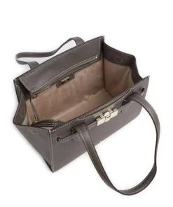 Farah M Schultertasche genarbtes Rindsleder taupe