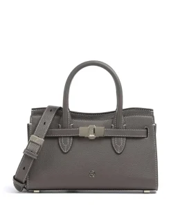 Farah S Handtasche genarbtes Rindsleder taupe