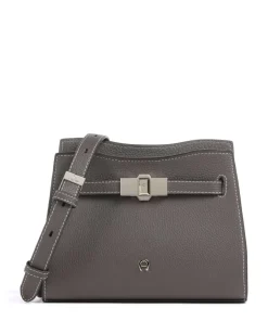 Farah S Umhängetasche genarbtes Rindsleder taupe