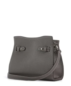 Farah S Umhängetasche genarbtes Rindsleder taupe