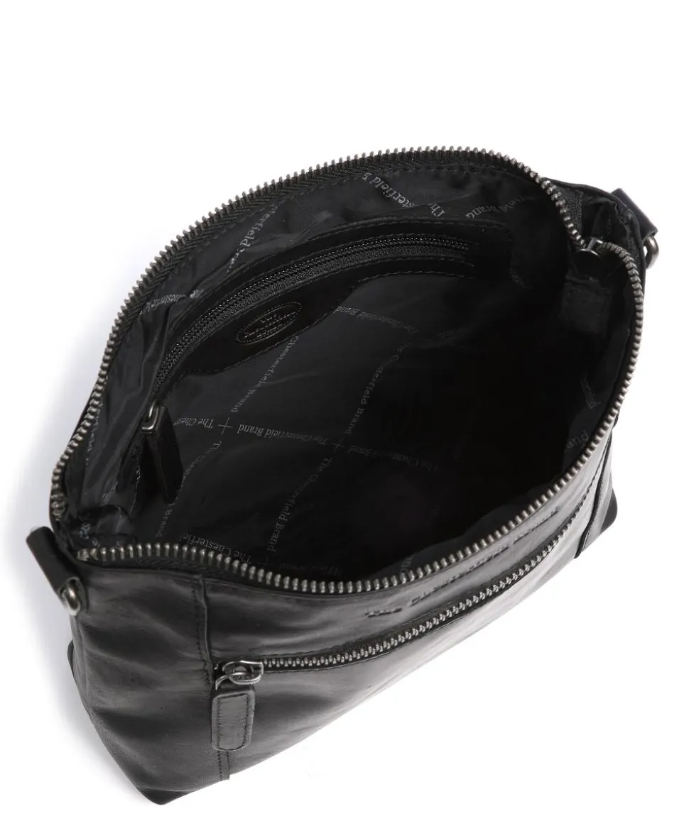 Faro Schultertasche Pull-Up Rindsleder schwarz