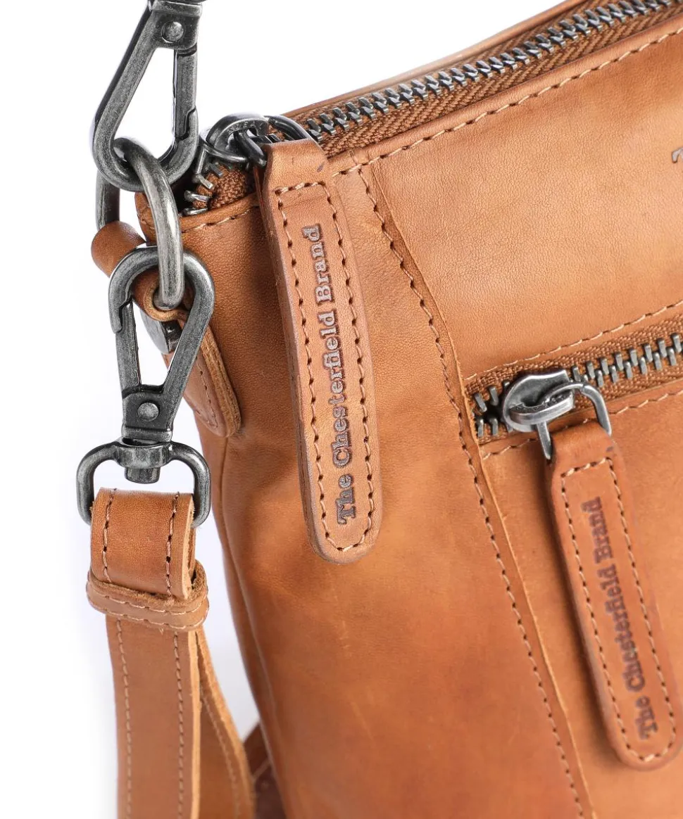 Faro Schultertasche Pull-Up Rindsleder cognac