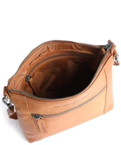 Faro Schultertasche Pull-Up Rindsleder cognac