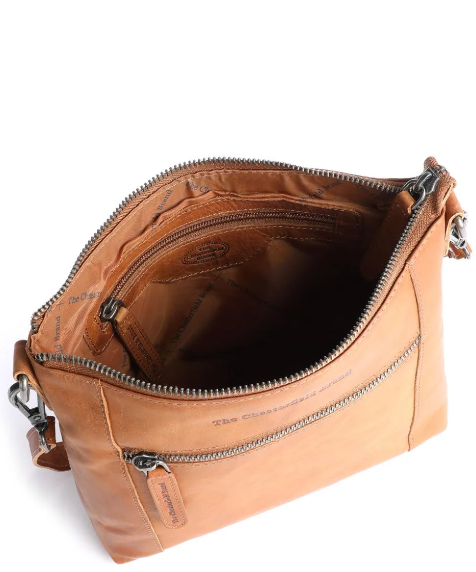 Faro Schultertasche Pull-Up Rindsleder cognac