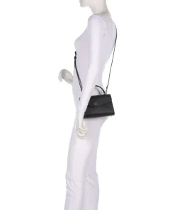 Farrah Small Handtasche genarbtes Leder schwarz