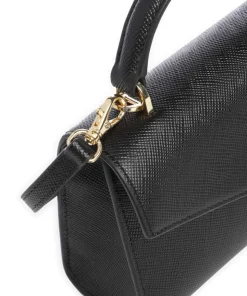 Farrah Small Handtasche genarbtes Leder schwarz